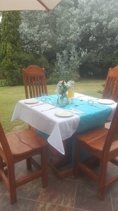 Breakfast on the patio