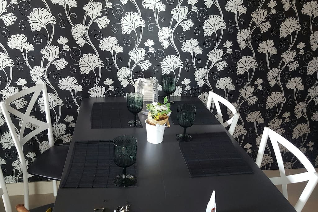a table for lunch four well as decorative luxury style