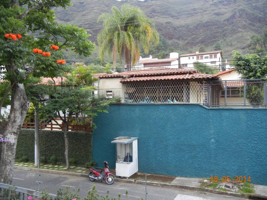The watchman in front of the house