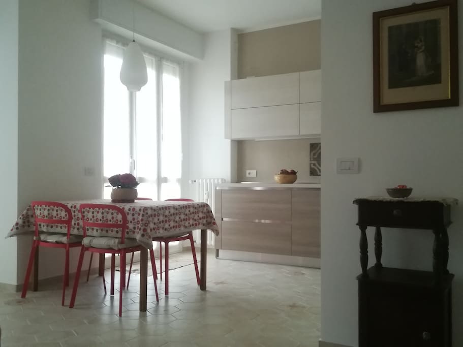 kitchen with access to the balcony