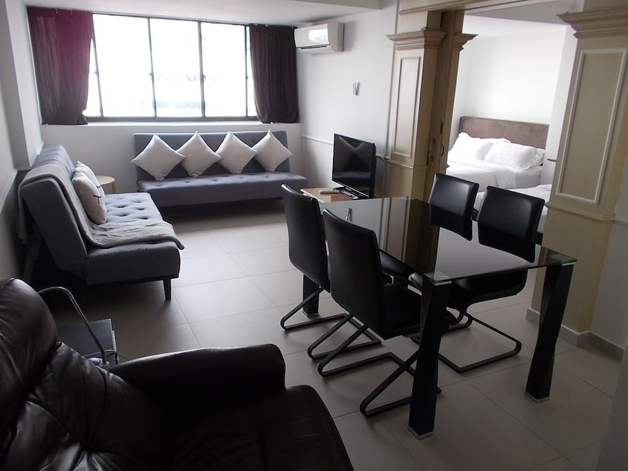Living Room with 2 sofa beds