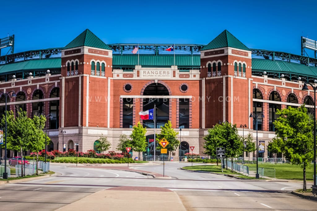 Texas Ranger Stadium and entertainment district very near to our home.