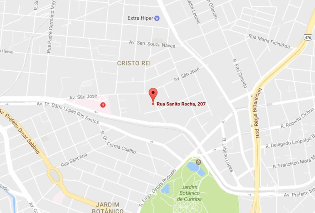 Essa é a localização no mapa, e como você pode ver, super pertinho do Jardim Botânico. :-)