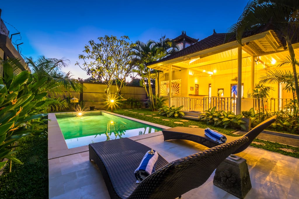 Sunset poolside