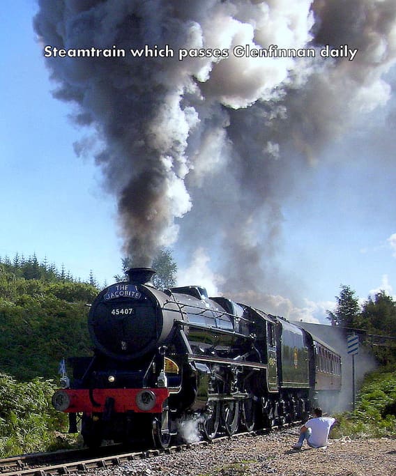 Steam train in Glenfinnan