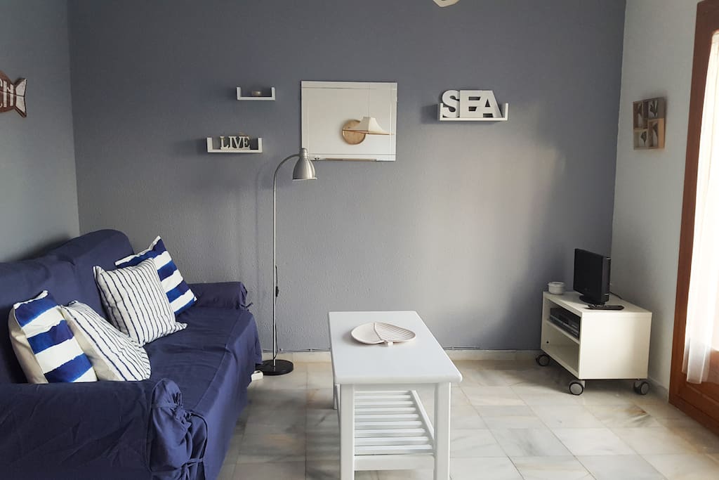 Zona de descanso con ventilador de techo