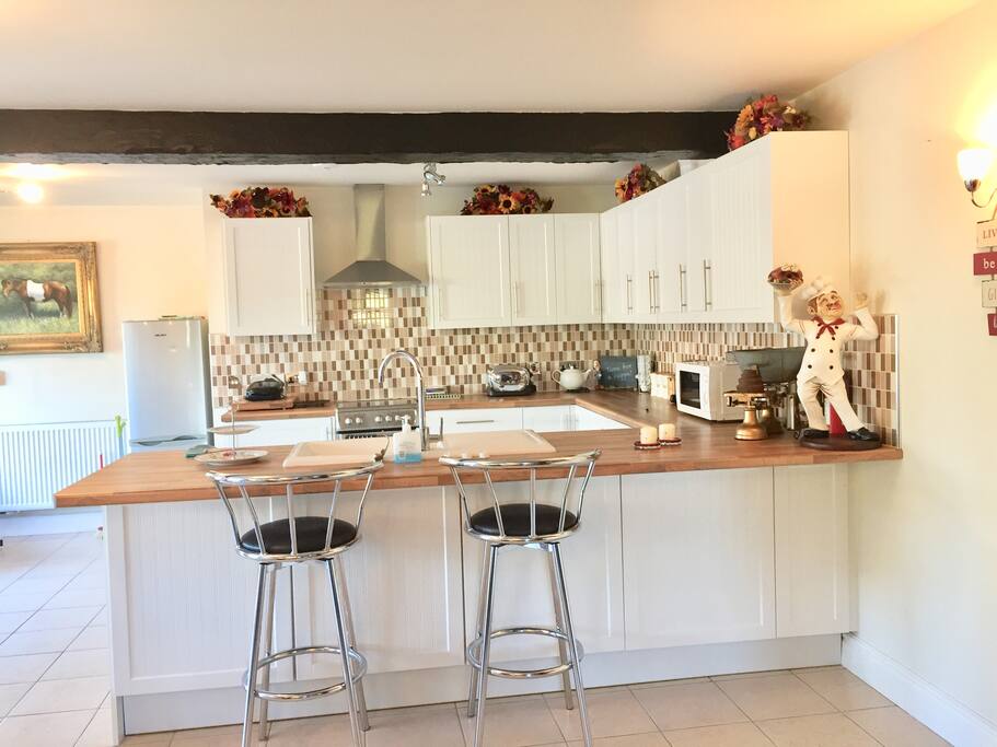 This is the open plan Kitchen which is part of the large seating/TV room.