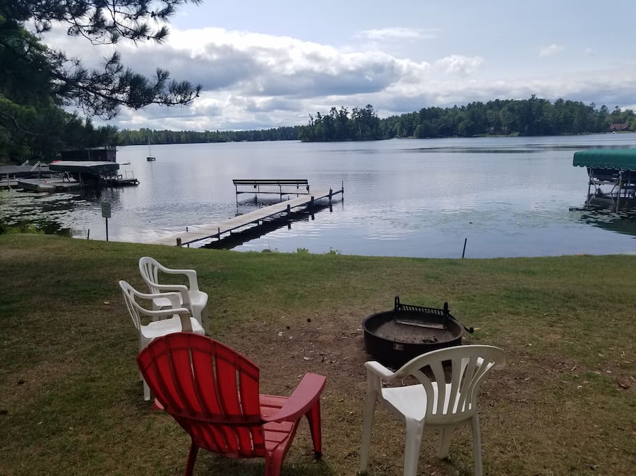 View of Mercer Lake while making those s'mores