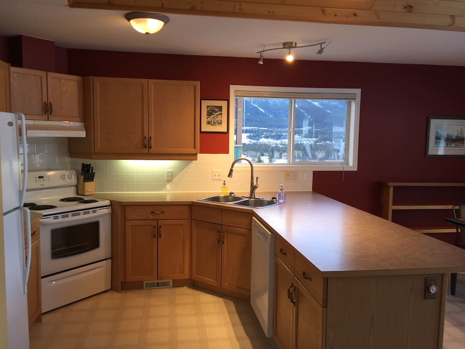 Kitchen with Mountain Views