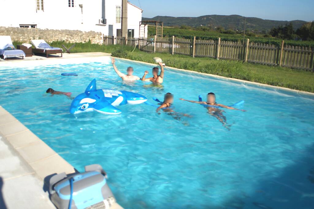 Pool spring water 43x20 ft (13x6 m) secured