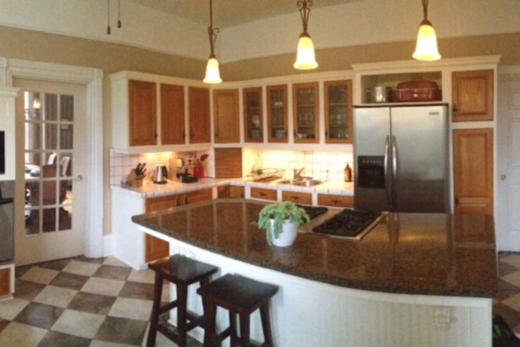 Giant cooking counter.