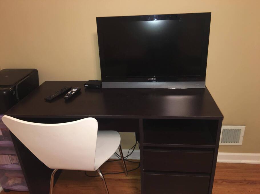 Desk/TV in Guest Bedroom