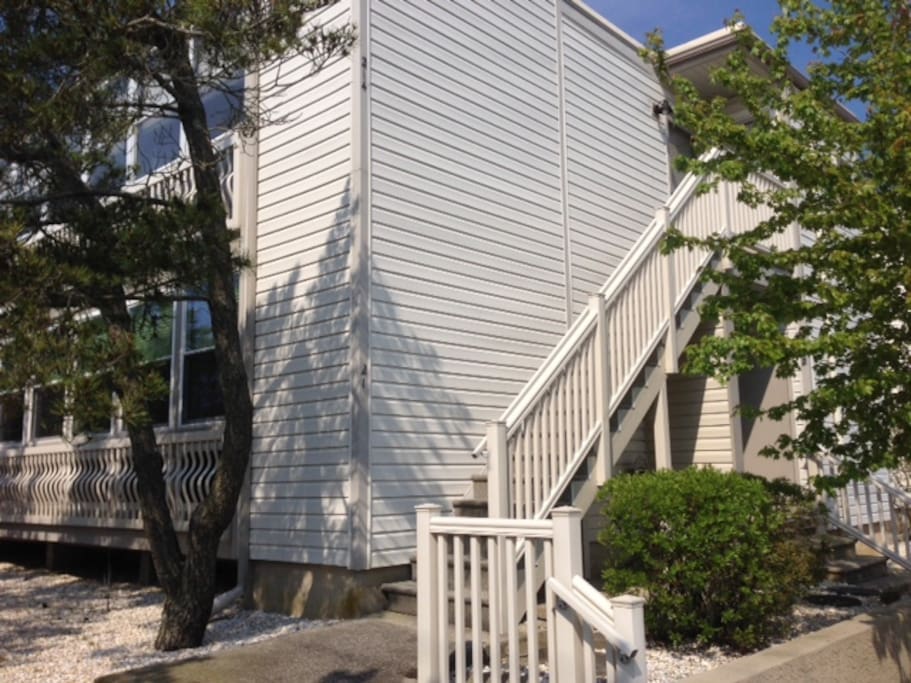 Stairs to 2nd floor condo