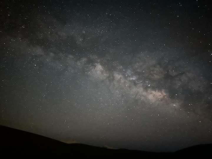 Claire sky at night in desert
