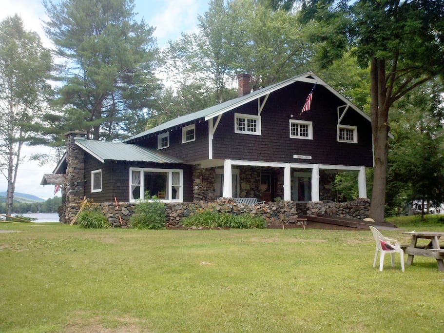 The Stone Lodge on Blythewood Island in Loon Lake Houses for Rent in Chestertown, New York