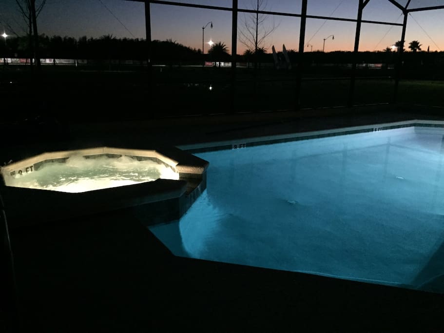 Enjoy nighttime at the jacuzzi or heated pool.
