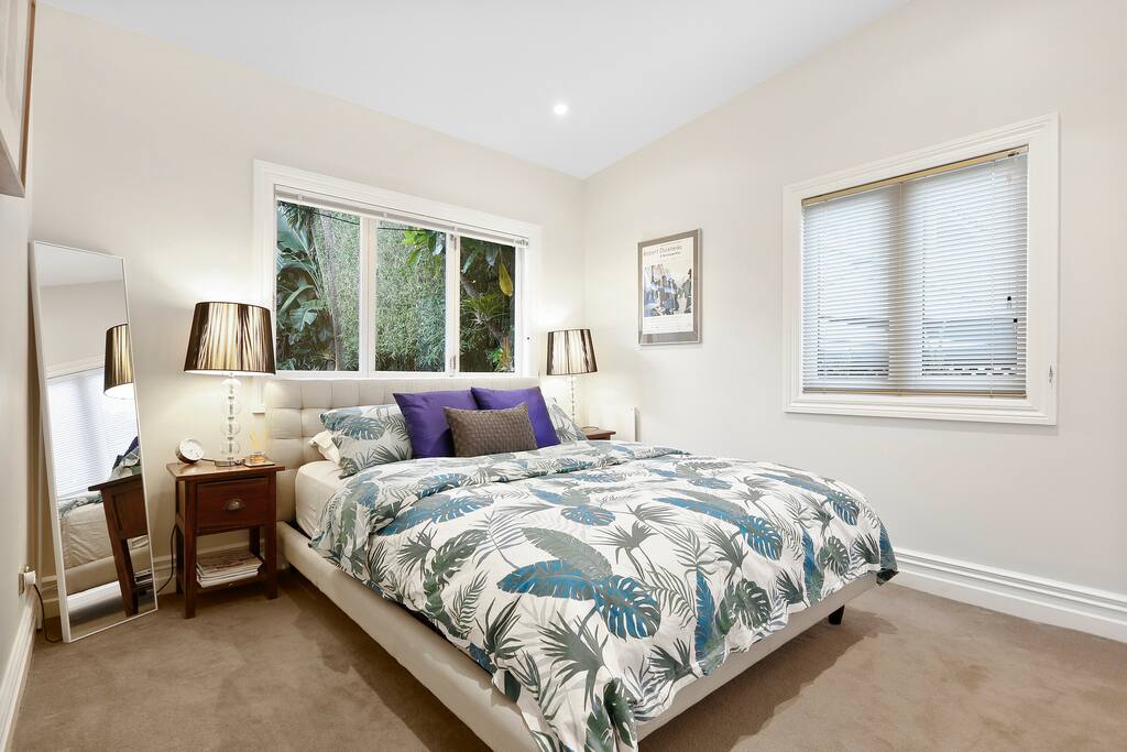 Your room overlooks the tropical garden