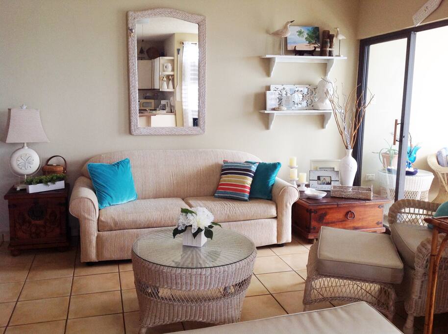 Sunny Living Area With Ocean View