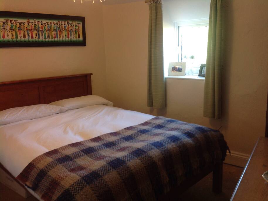 This will be your room. The bed is very comfy!