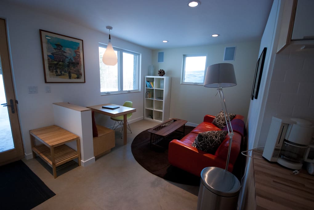 Living/dining area showing entrance