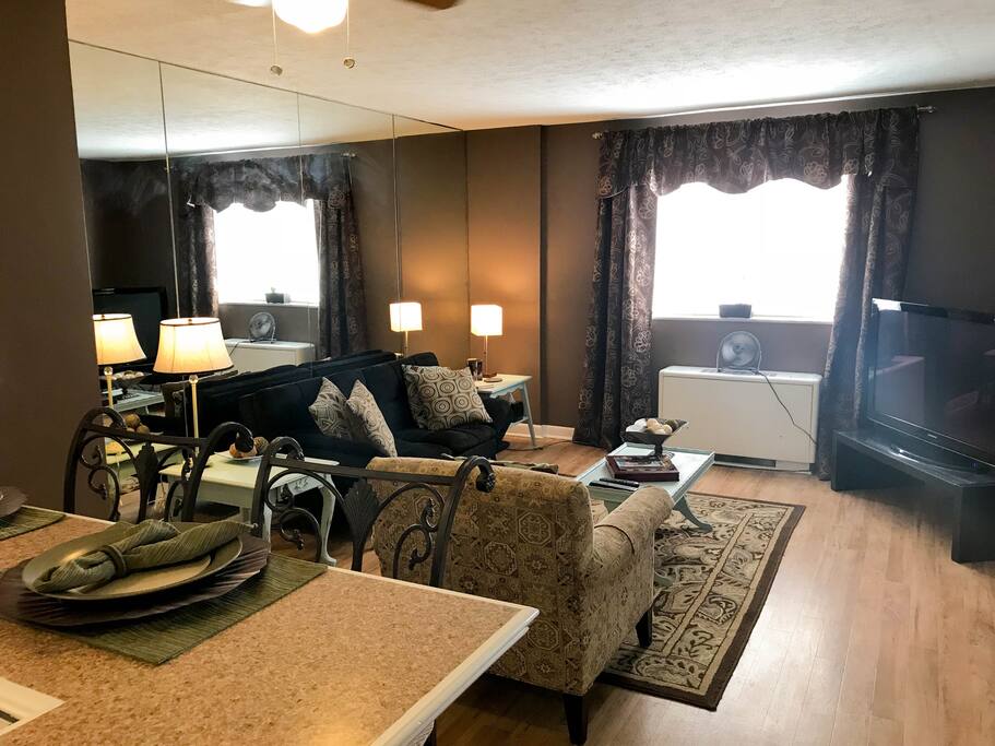 Enjoy the view from the big windows in each room.