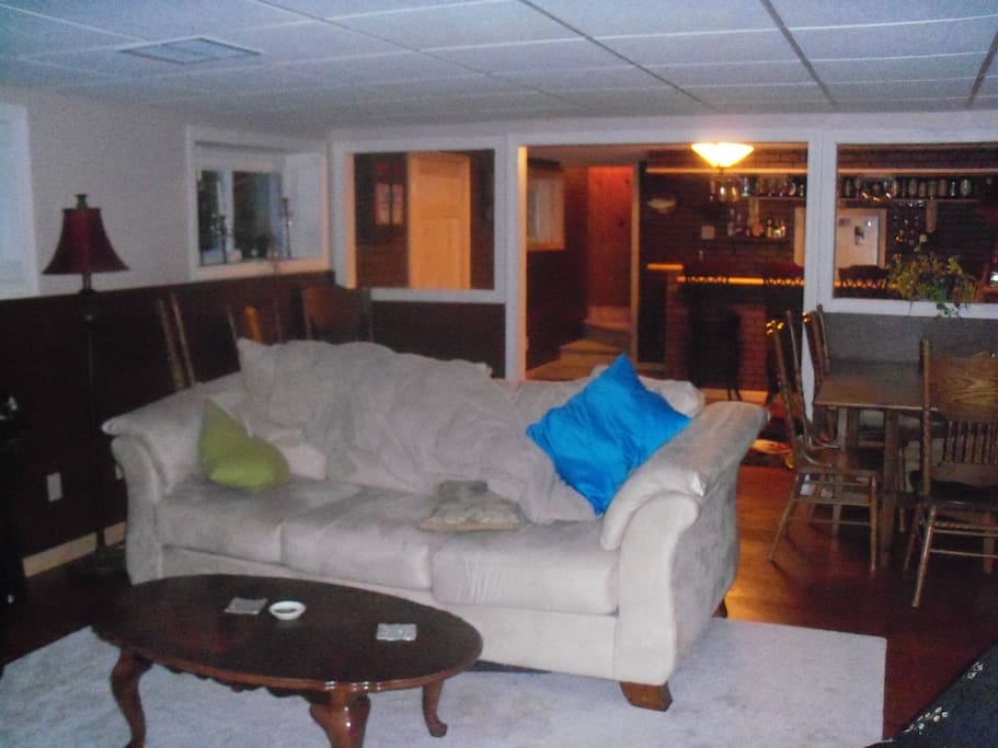 Cool in the summer, fire place adds to coziness in the winter