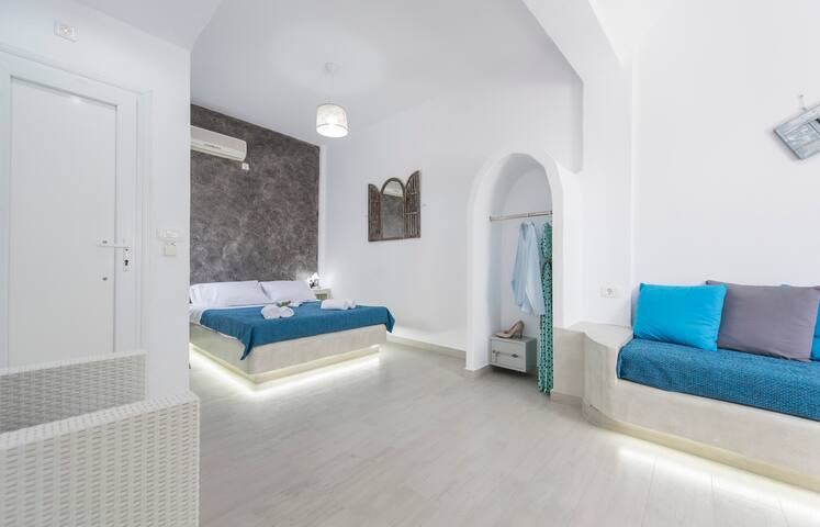 3 daughters(in the centre of santorini)