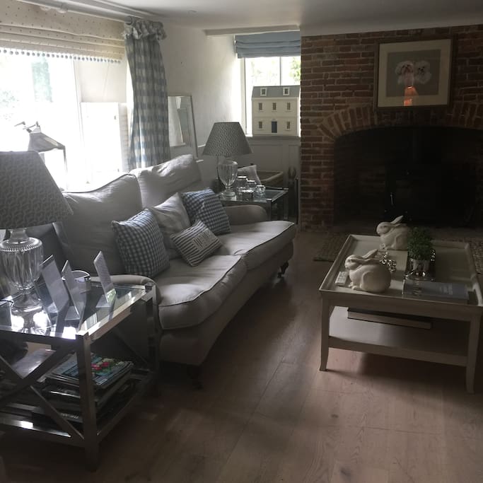 Sitting room imagine log fires too in winter! Two sofas lovely sitting room great for hanging out, TV. DVD. CD player etc