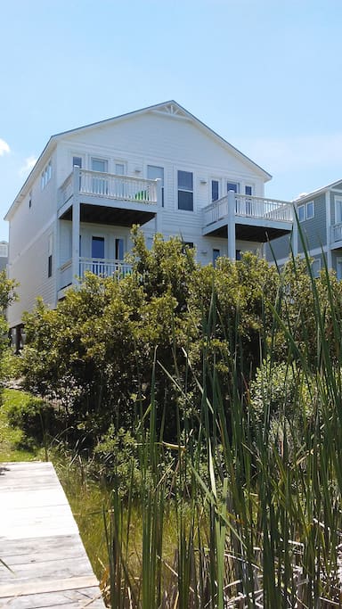 The home has beautiful water views of sound and intracoastal waterway.