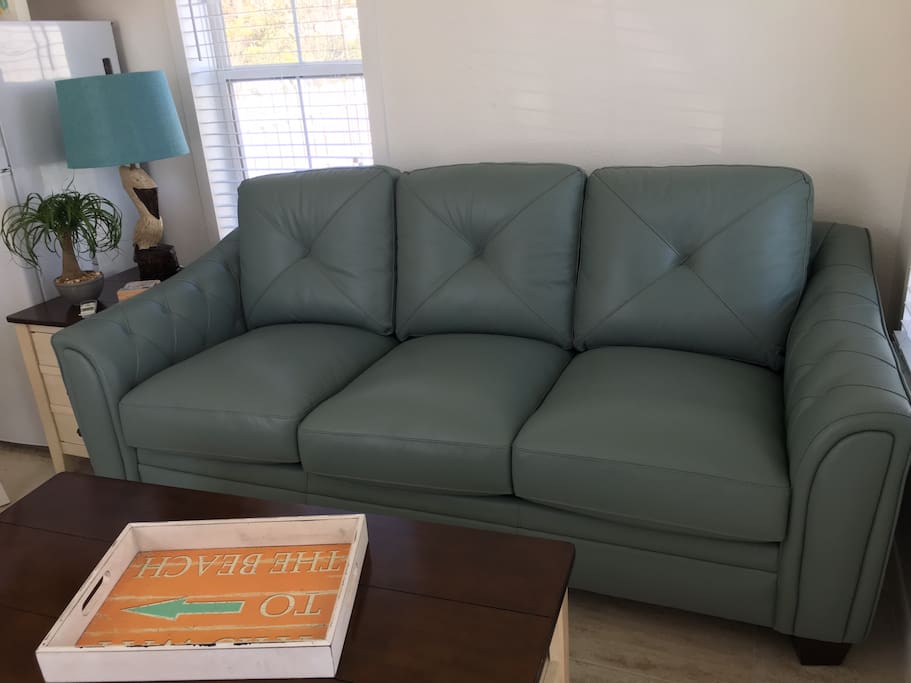Leather Sleeper Sofa