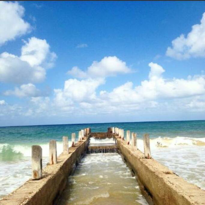 Private beach