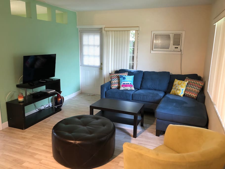 TV room with pull out sofa
