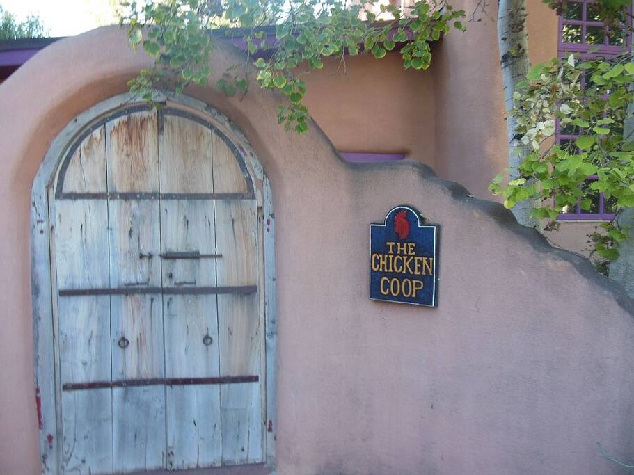 Just inside the gate you'll find a private garden with hot tub.