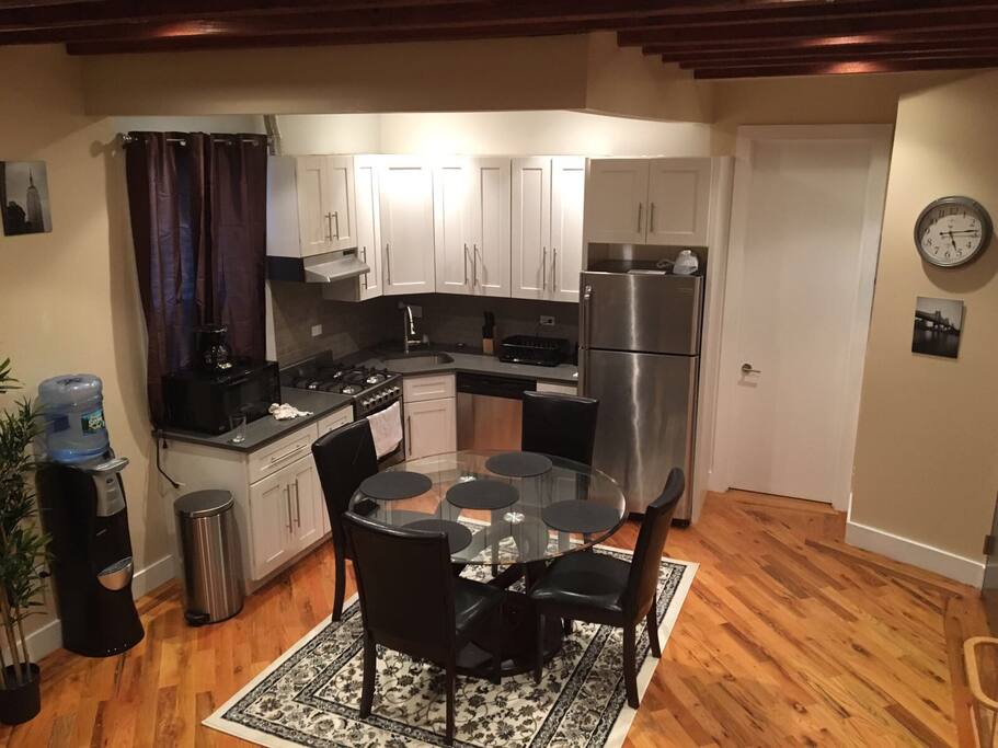 Modern Kitchen with dining table.