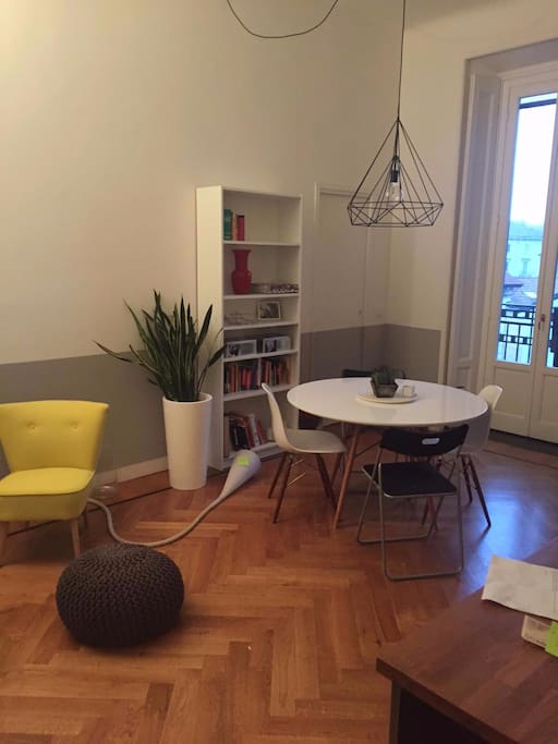 kitchen and living room
