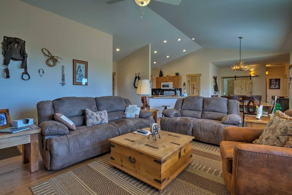 This home boasts modern conveniences while maintaining a rustic charm.