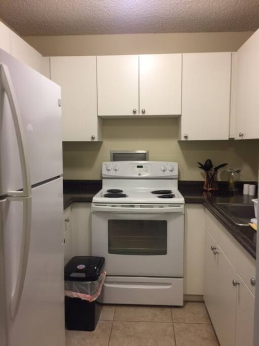Kitchen area: Includes cooking utensils (i.e.: pots, pans, spatula, bowls, plates, etc.)