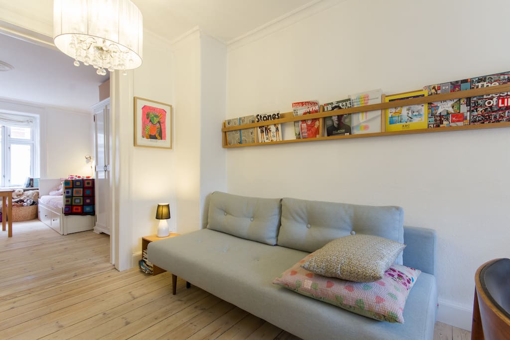The comfortable sleeping sofa is one of two double beds