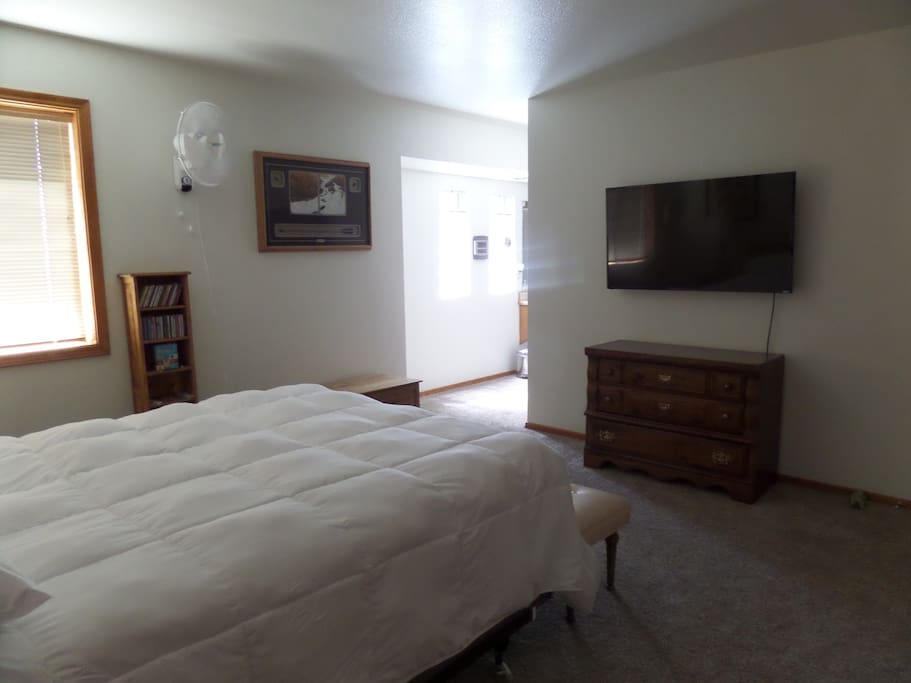 Master bedroom with Smart TV