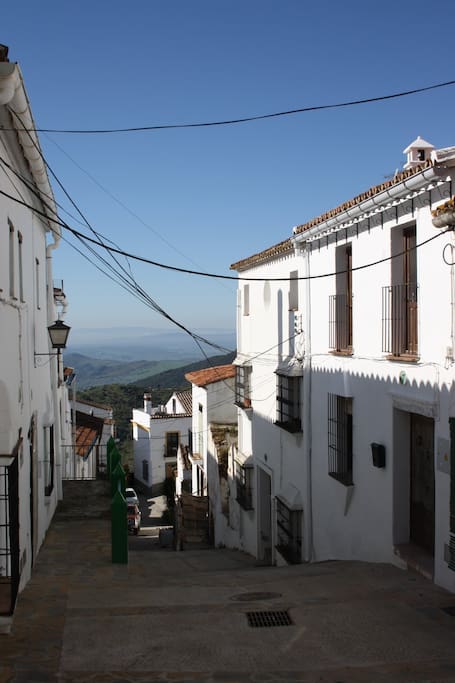 The house is on a quiet, one-way street