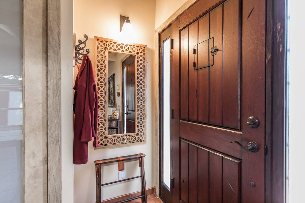 You enter into your lovely, private space.