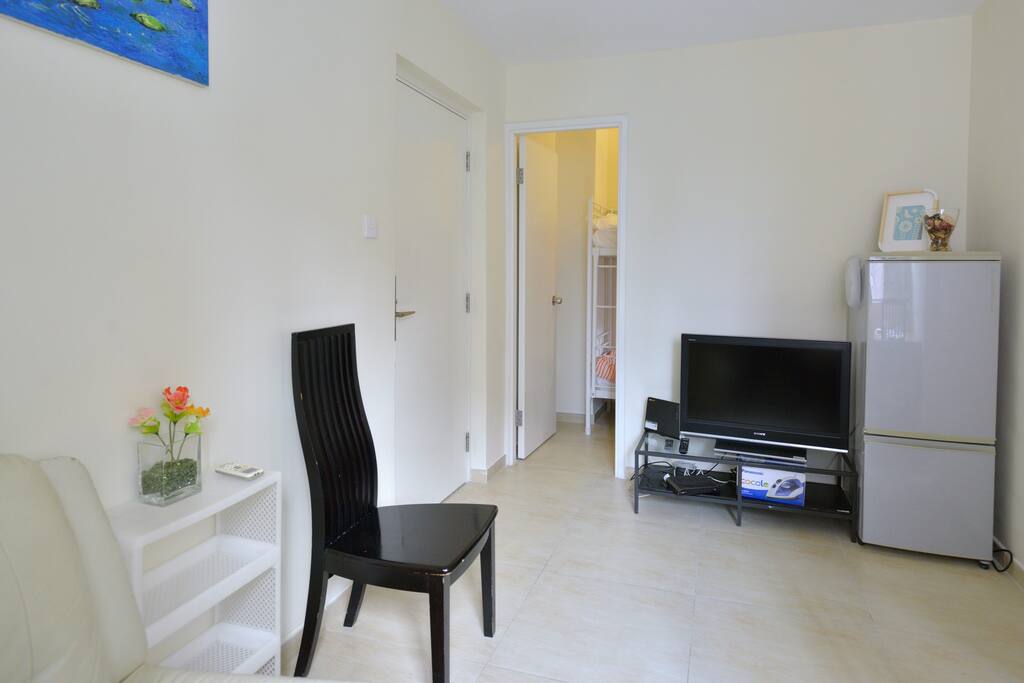 Living room and Dining room