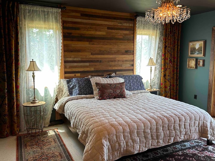 Master bedroom with King-sized bed