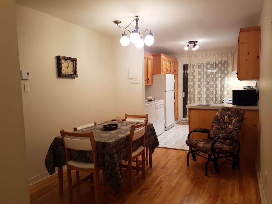 Kitchen and dining room view