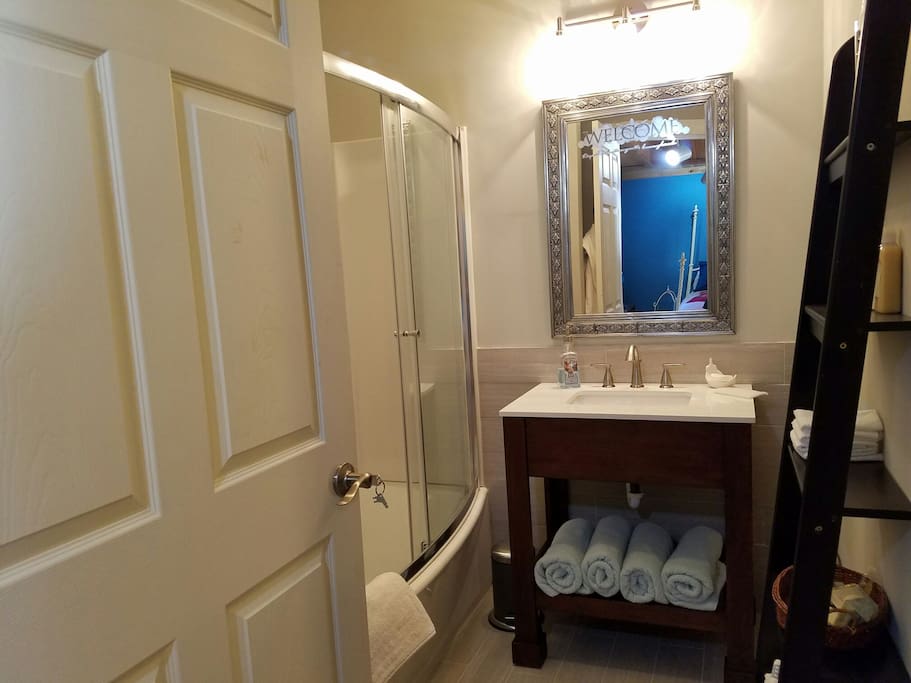 New Master Suite Bath with tub and shower