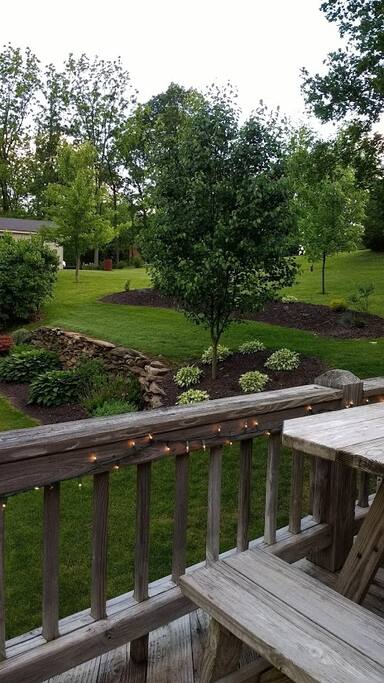 Back deck & yard
