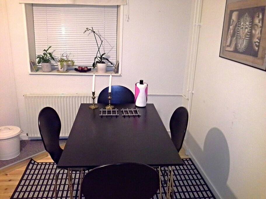 table in the living room