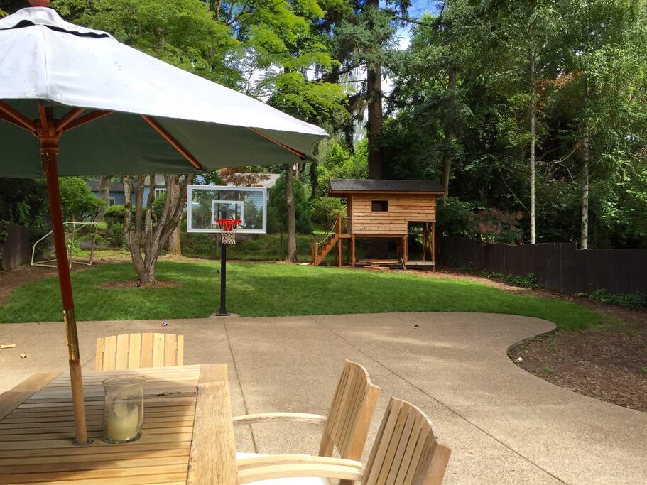 Large backyard