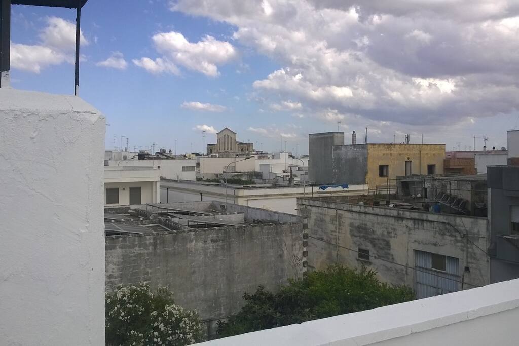 Vista dal terrazzo con pavimento solare