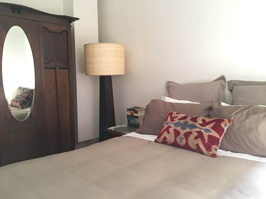 The room has a calm and cosy feel. Perfect for a good night's sleep